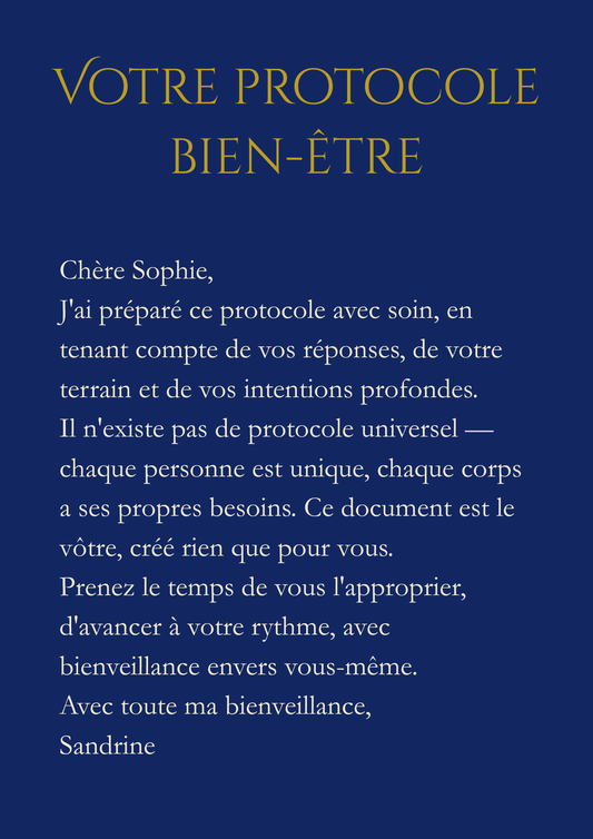 Mon Protocole Bien-Être Personnalisé