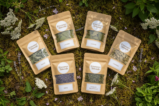 Kit rituel complet, 5 plantes séchées, Résonance Naturelle