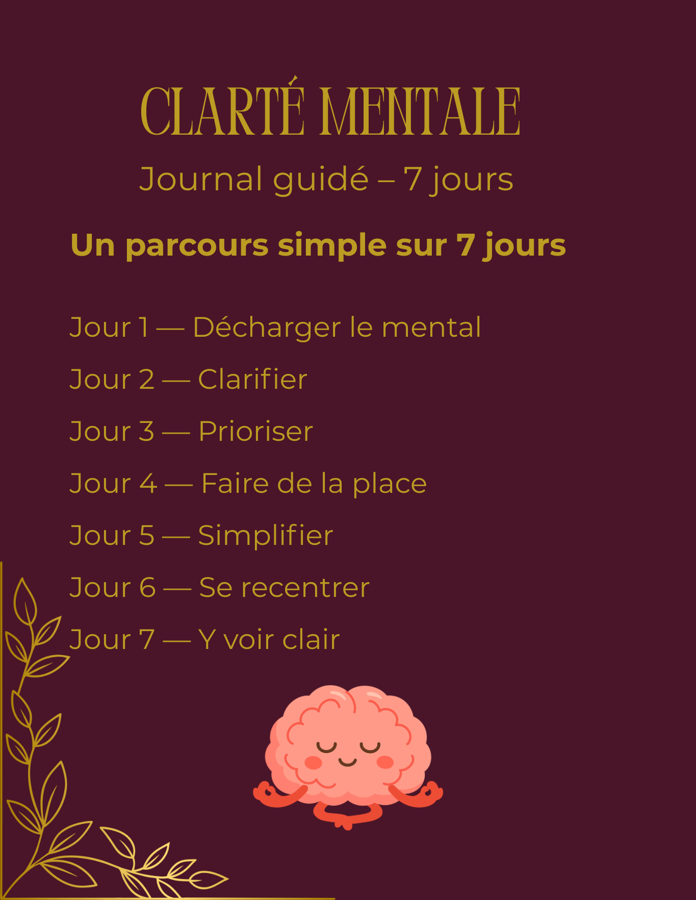 Clarté Naturelle Journal guidé 7 jours