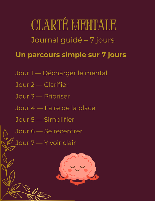 Clarté Naturelle Journal guidé 7 jours