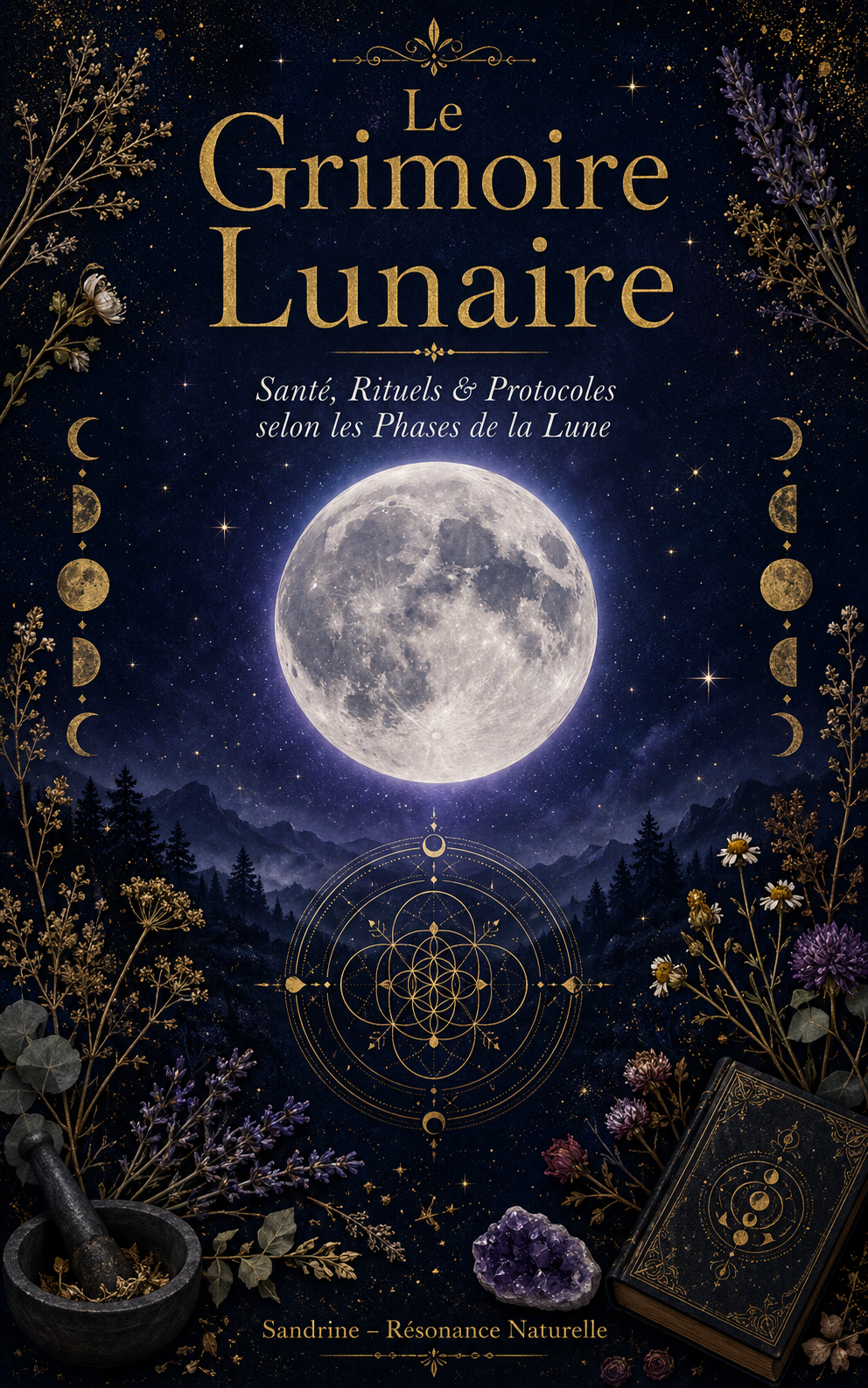 Le Grimoire Lunaire — Santé, Rituels & Protocoles selon les Phases de la Lune