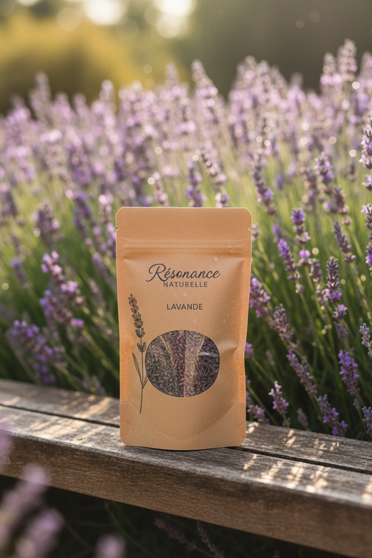 Sachet de lavande rituelle séchée, plante d'apaisement, Résonance Naturelle
